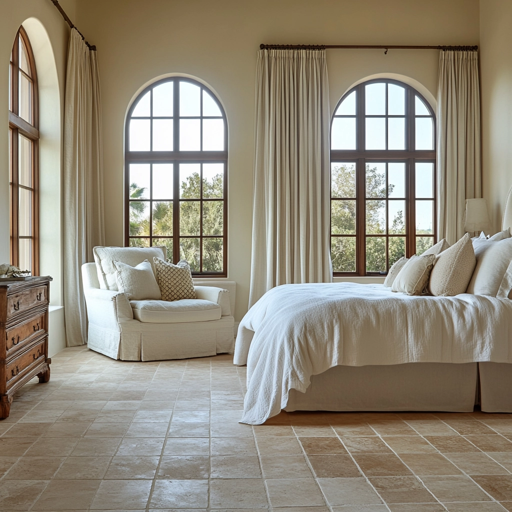 cream and beige bedroom 74