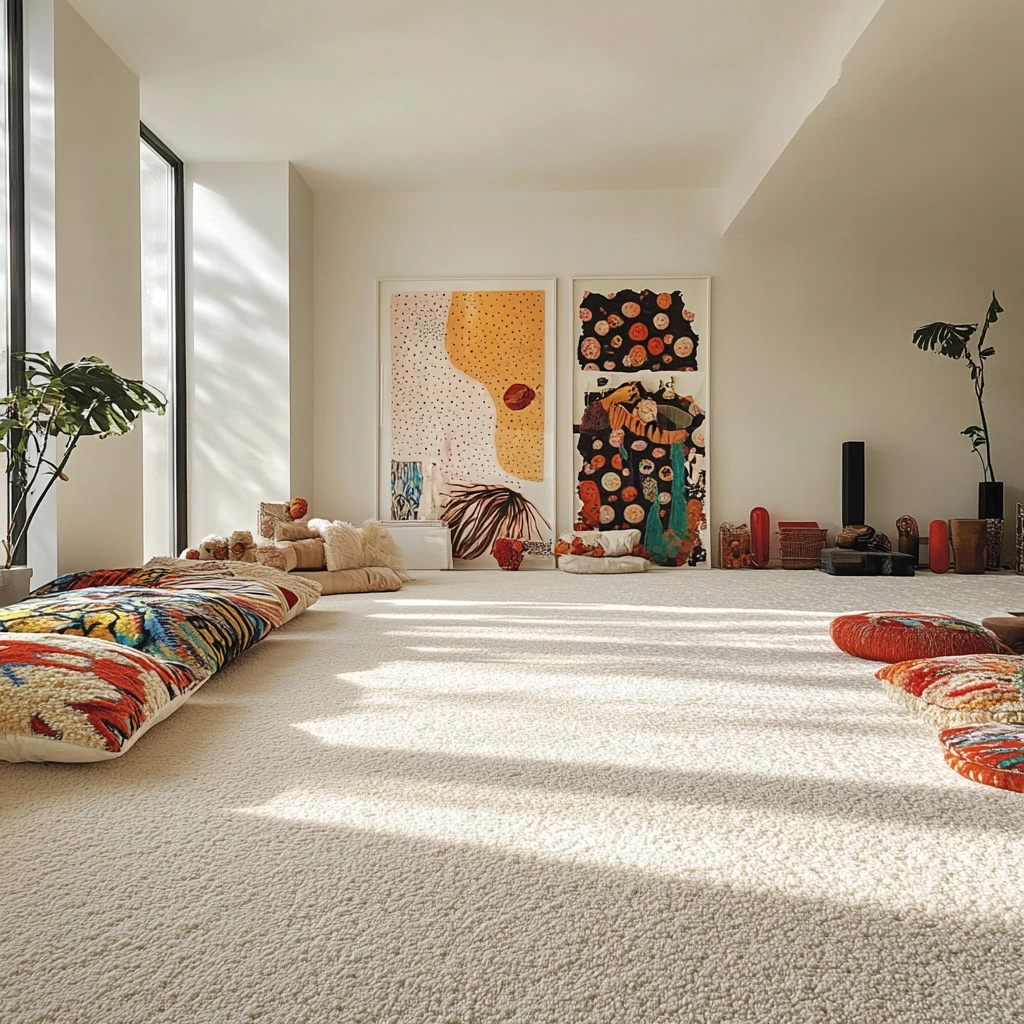 cream carpet living room 74