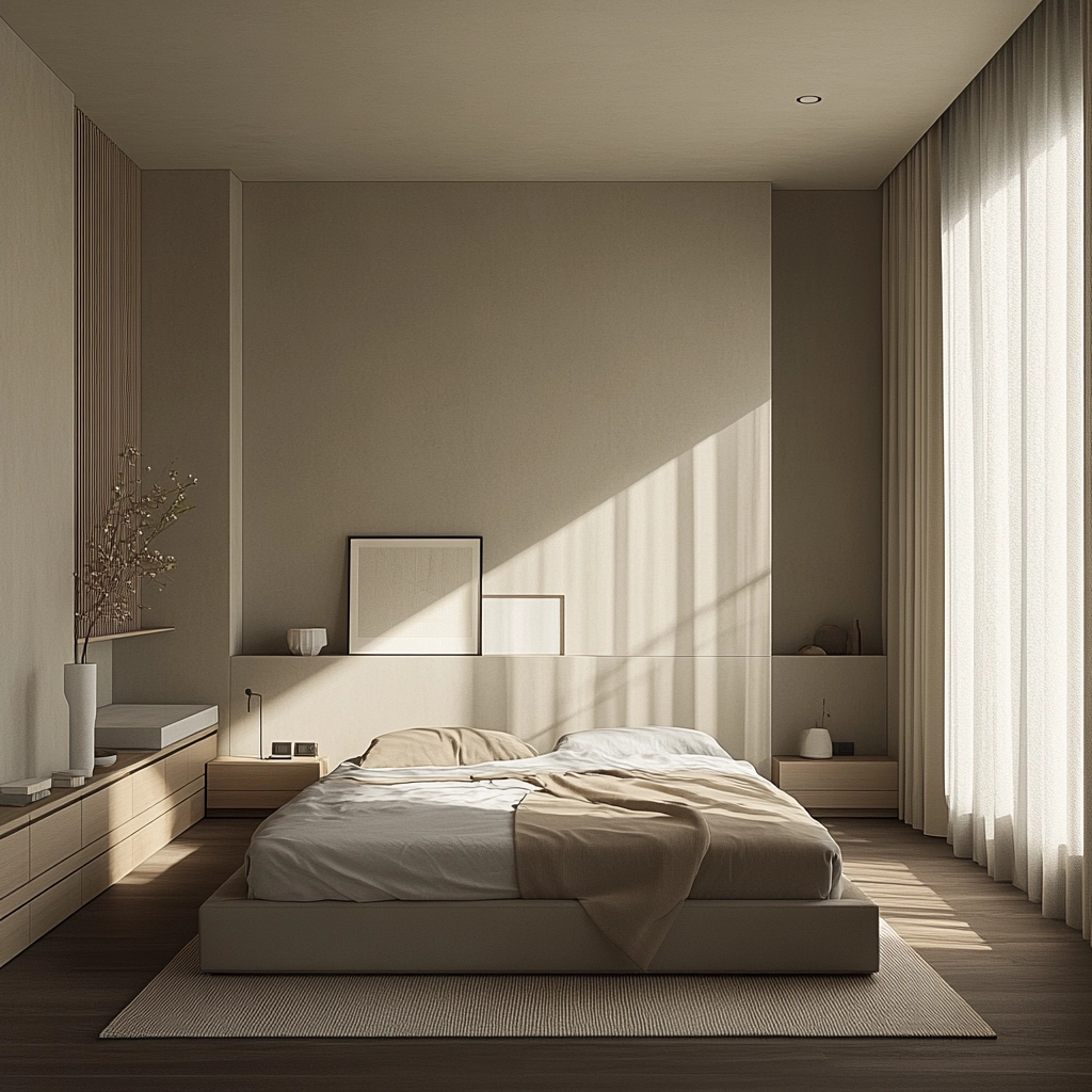 dark beige room bedroom 18