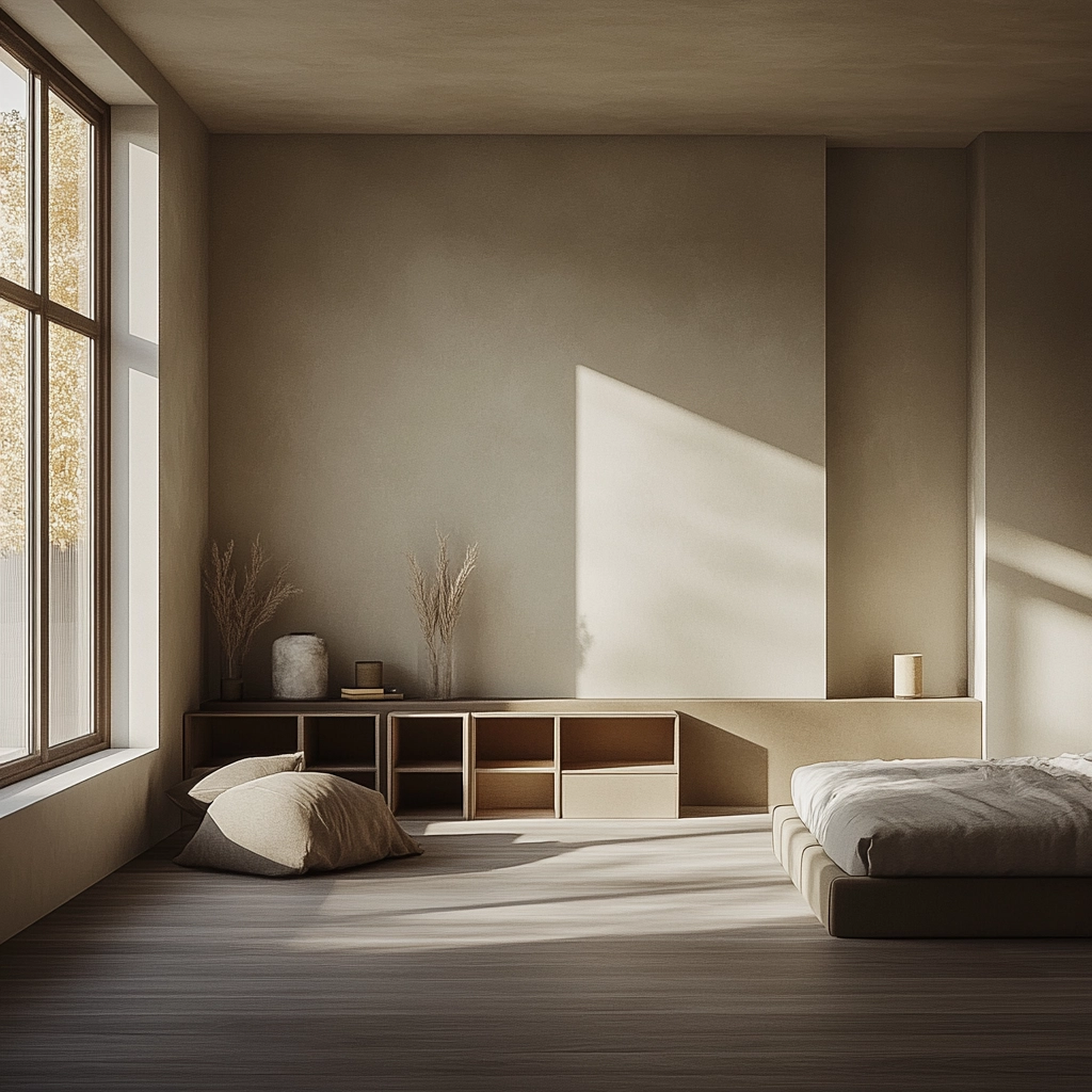 dark beige room bedroom 20