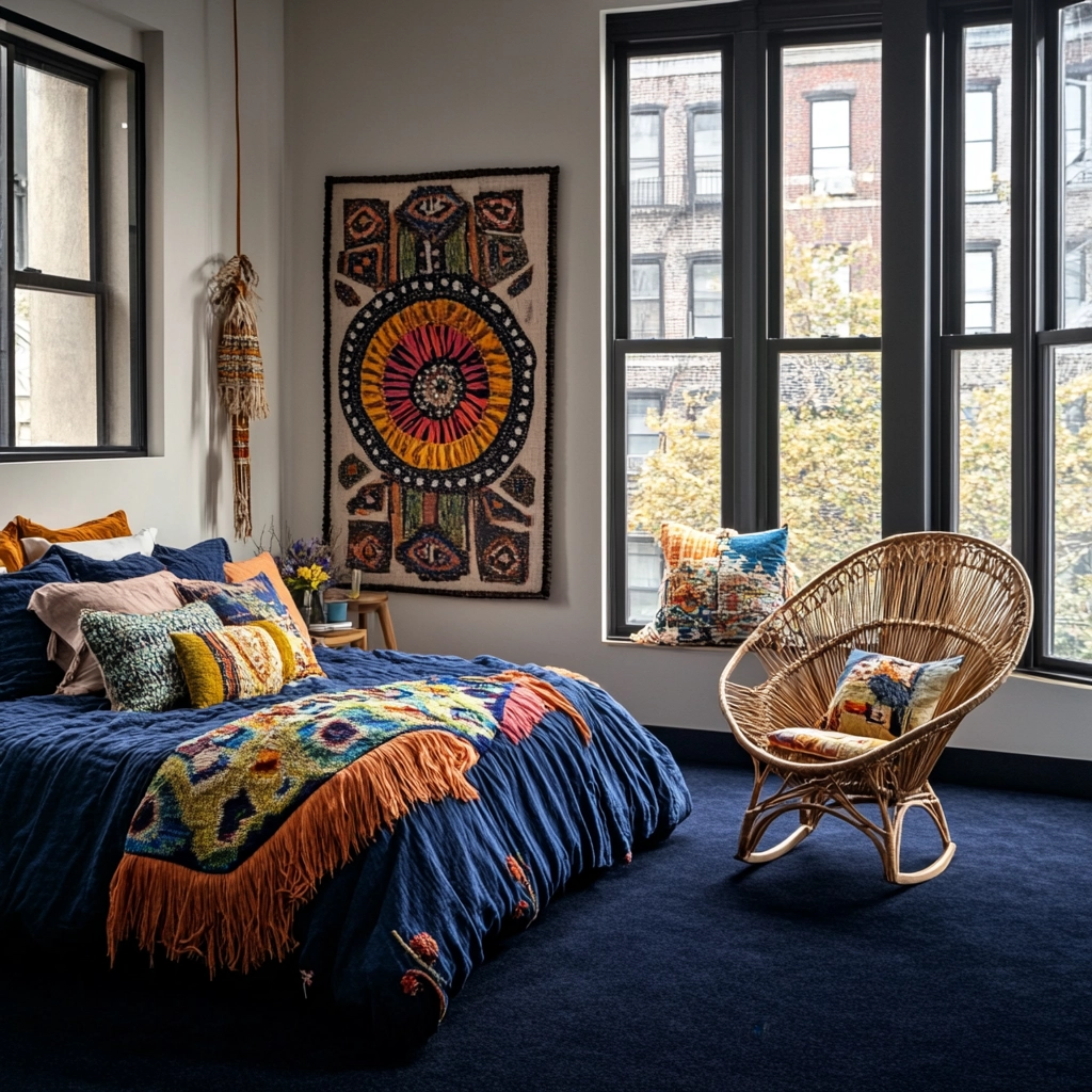 dark blue carpet bedroom 14
