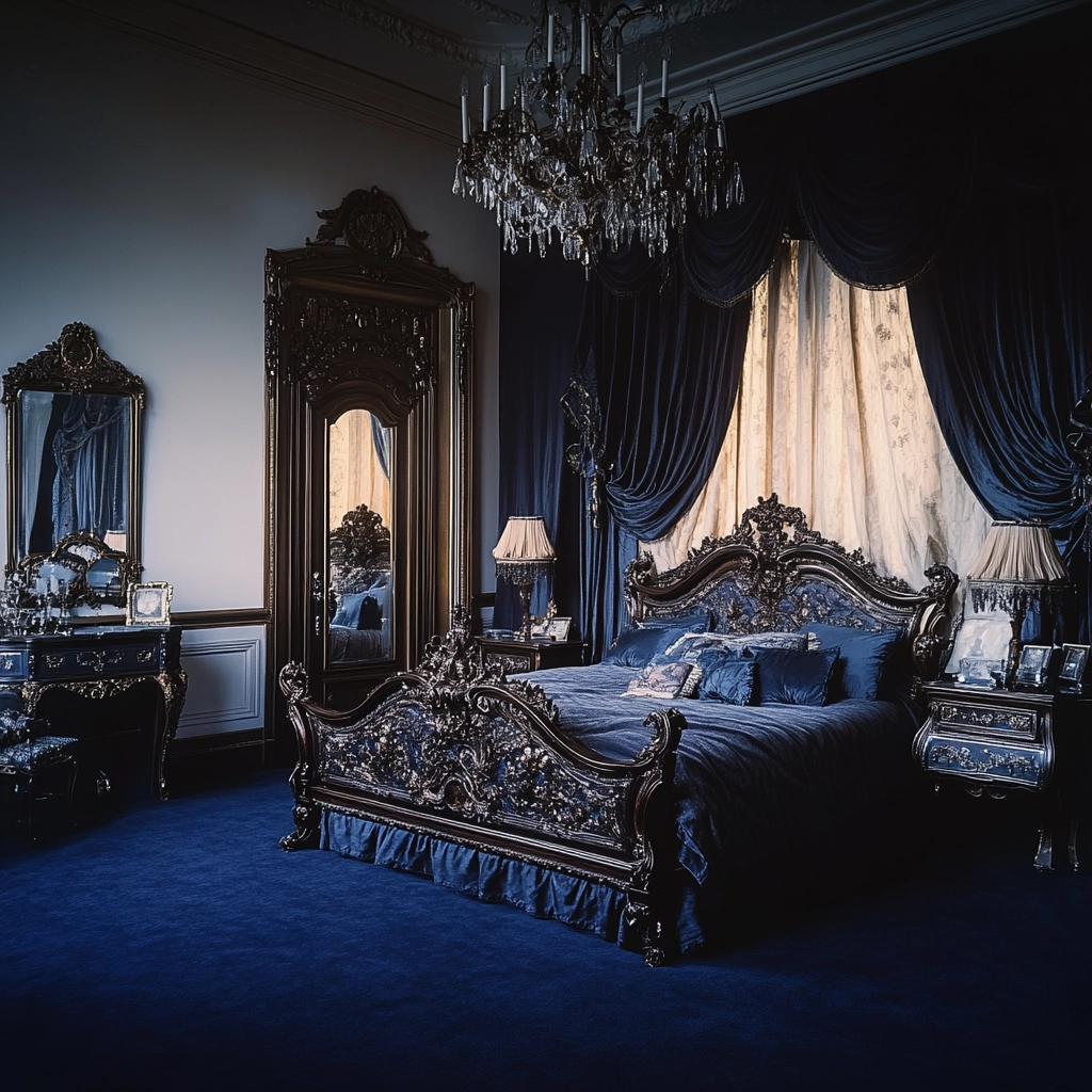 dark blue carpet bedroom 26