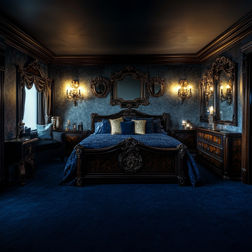 dark blue carpet bedroom 37