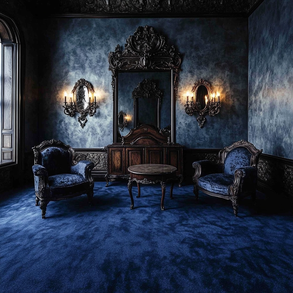 dark blue carpet bedroom 38