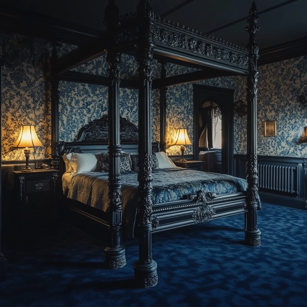dark blue carpet bedroom 42