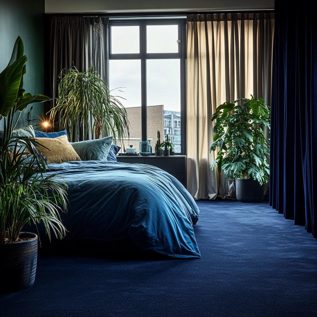 dark blue carpet bedroom 60