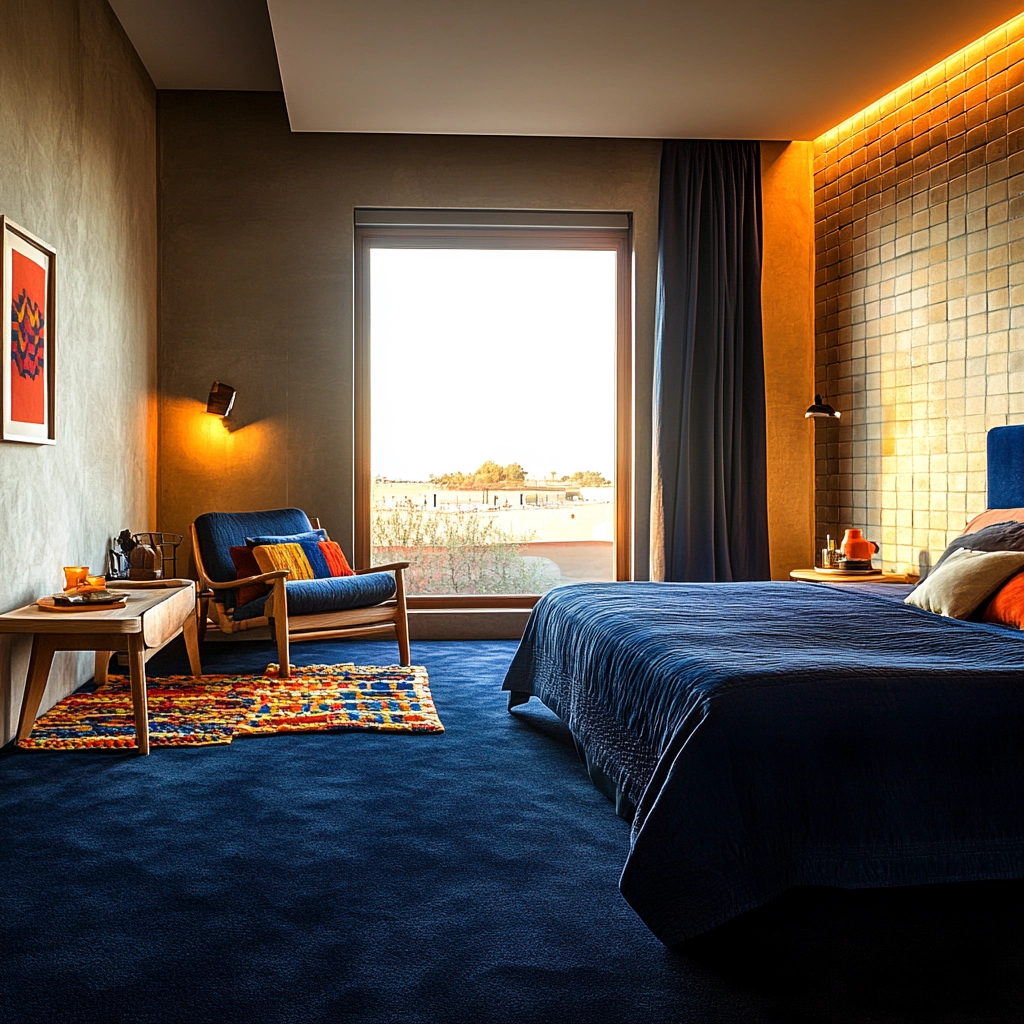 dark blue carpet bedroom 75