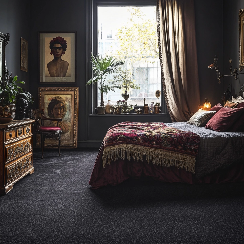 dark gray carpet bedroom 16
