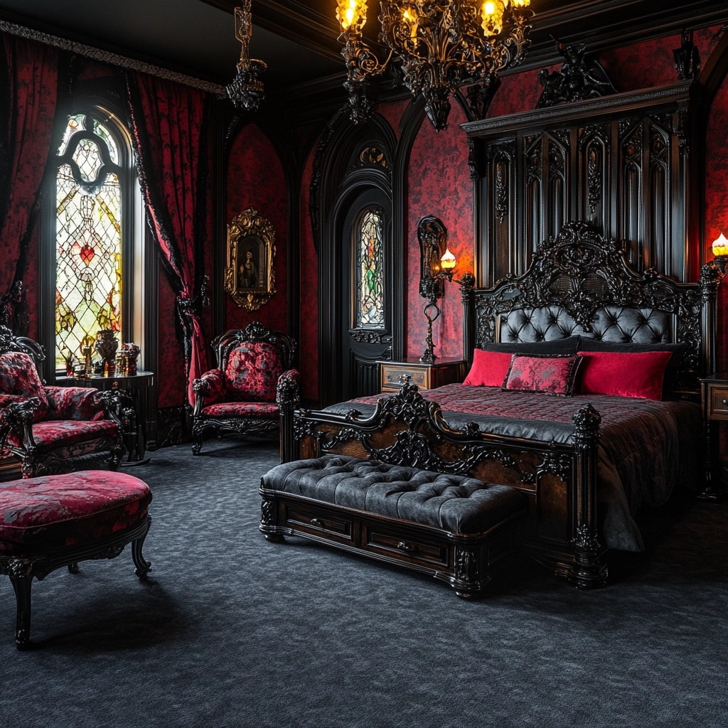 dark gray carpet bedroom 41
