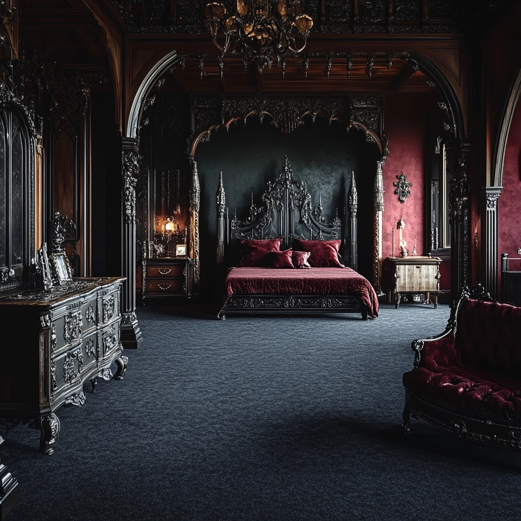 dark gray carpet bedroom 42