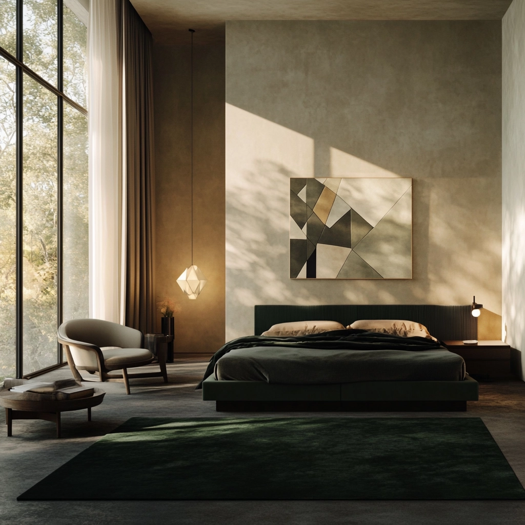 dark green rug bedroom 11