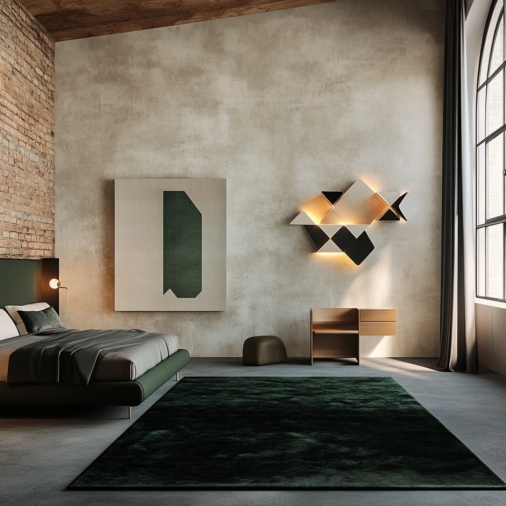 dark green rug bedroom 12