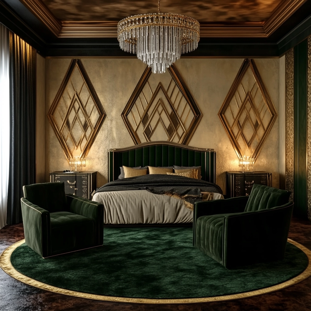 dark green rug bedroom 17