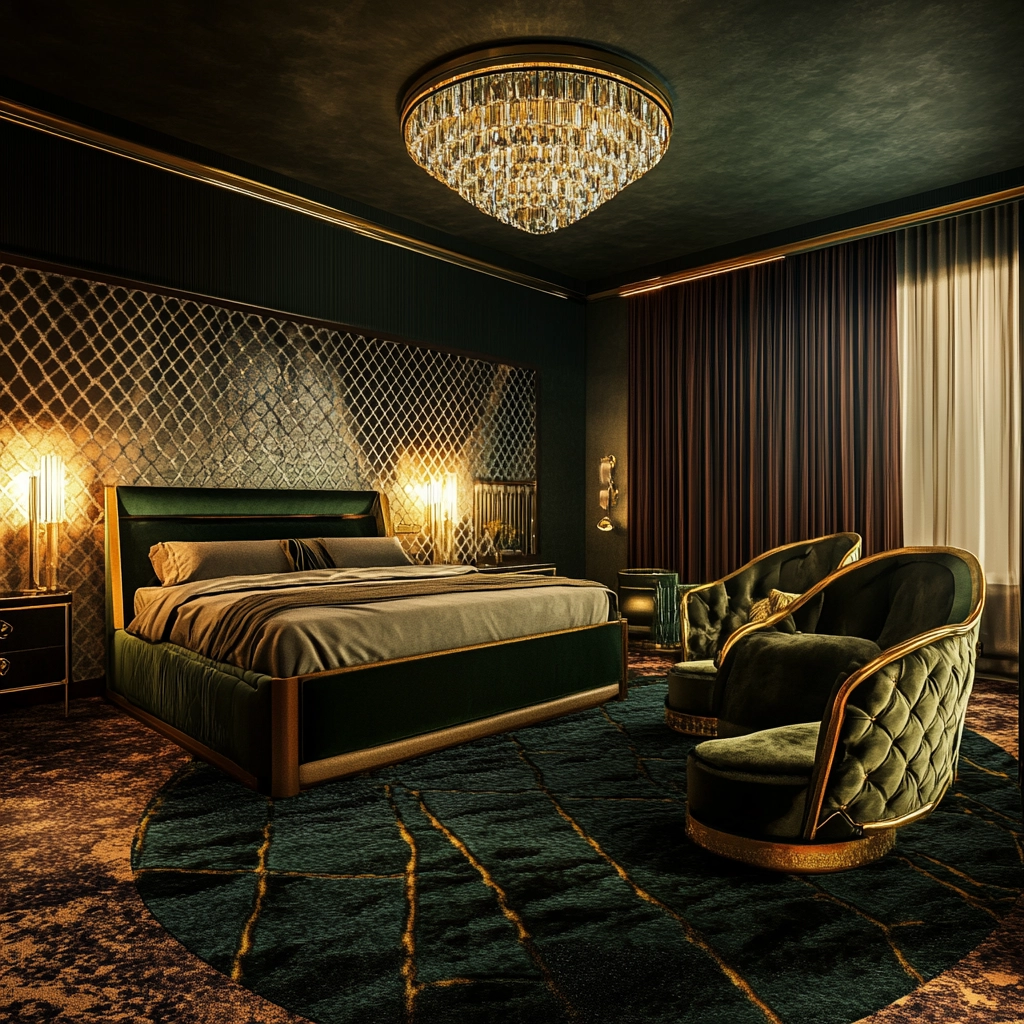 dark green rug bedroom 18