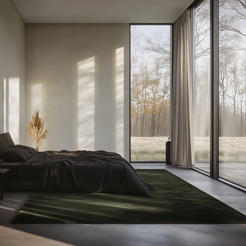 dark green rug bedroom 21