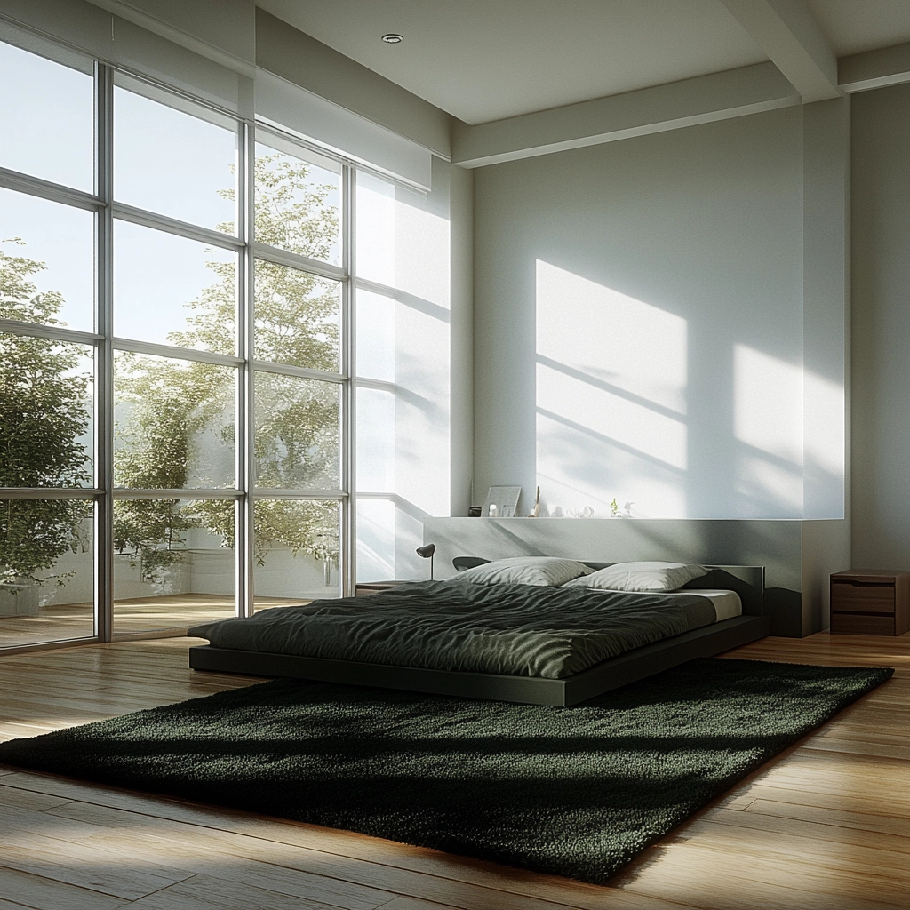 dark green rug bedroom 24