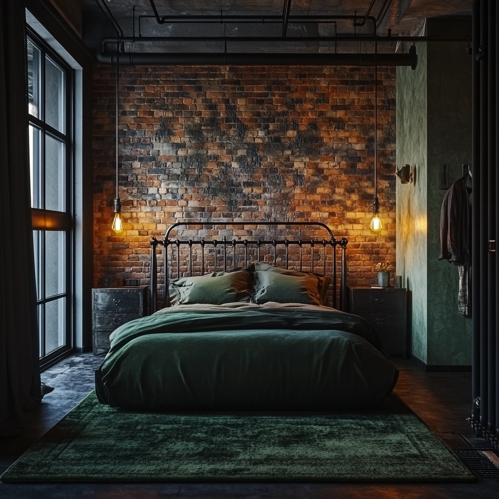 dark green rug bedroom 28