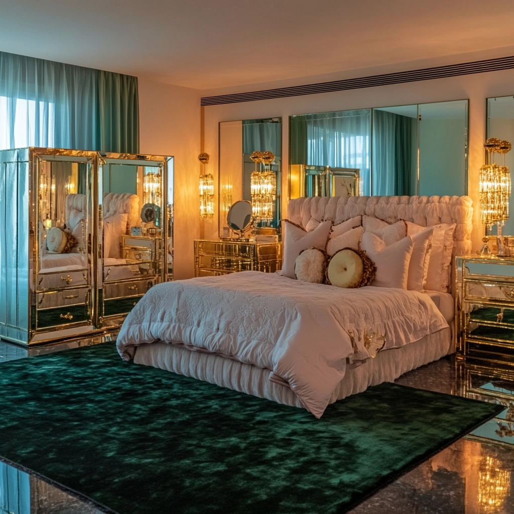 dark green rug bedroom 29