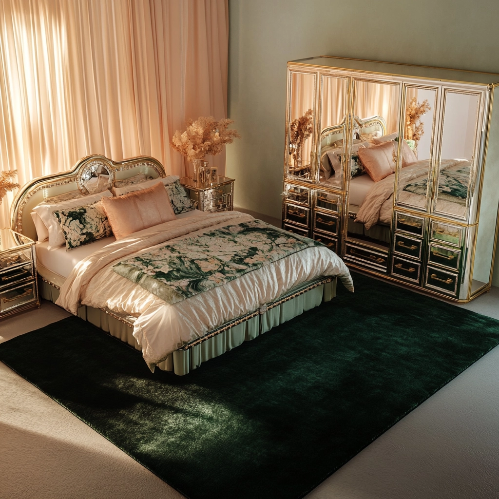 dark green rug bedroom 32