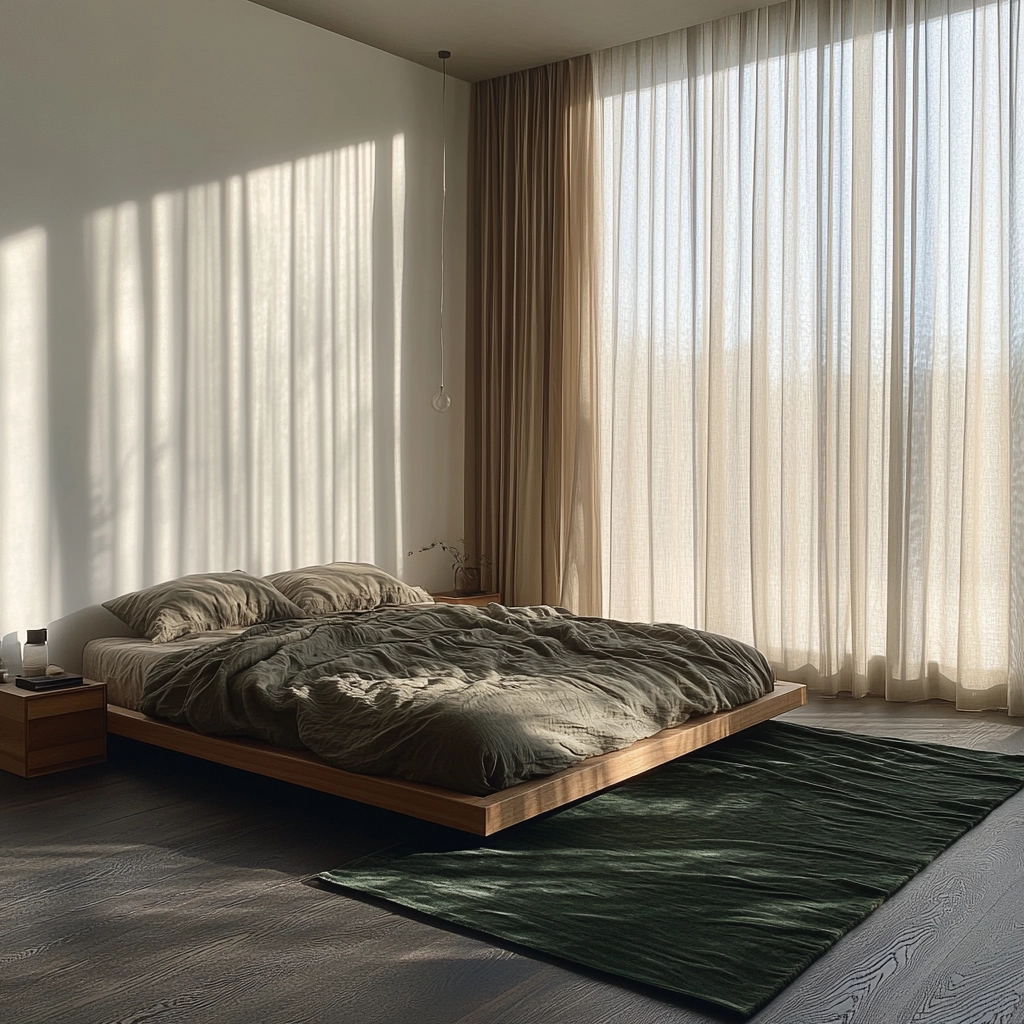 dark green rug bedroom 4