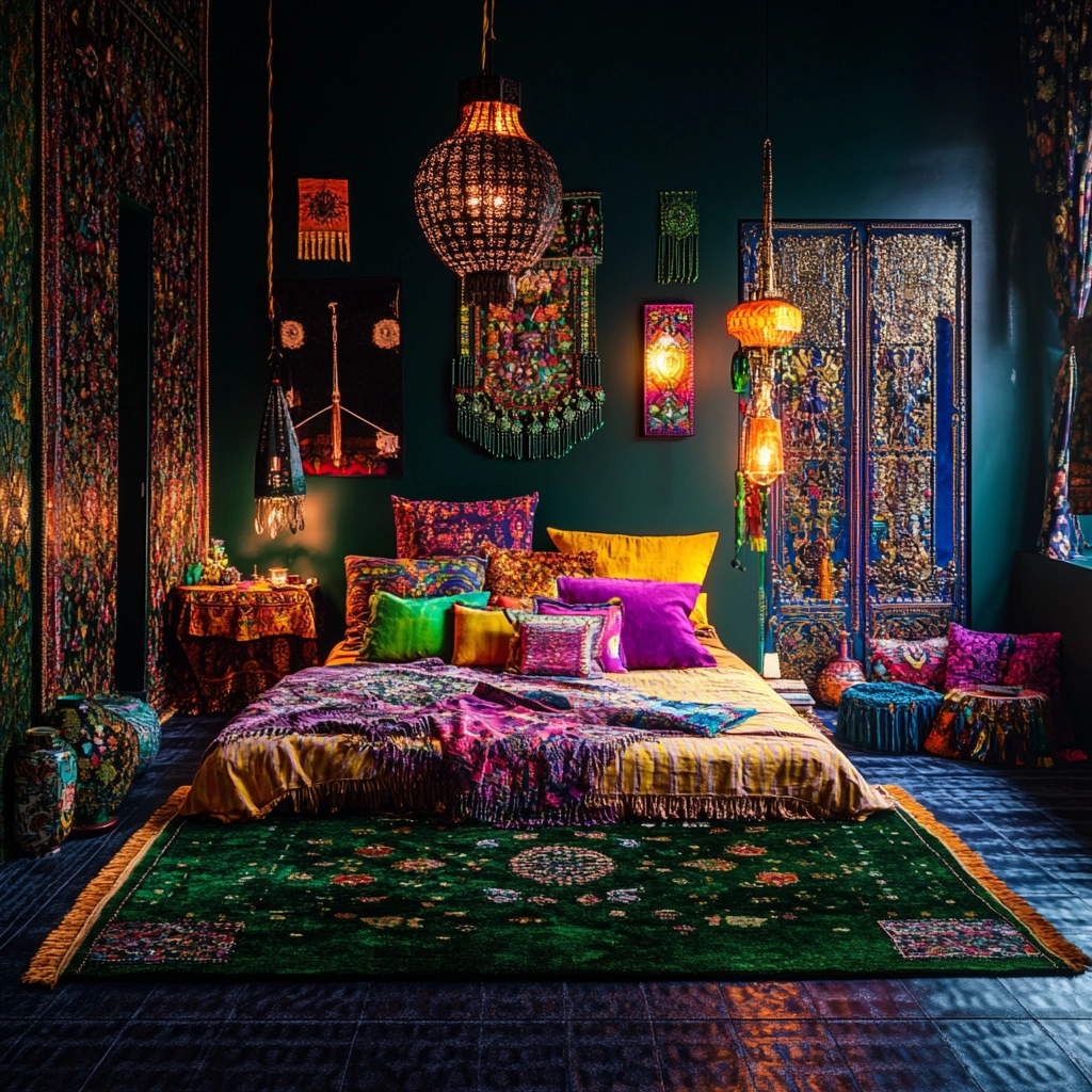 dark green rug bedroom 40