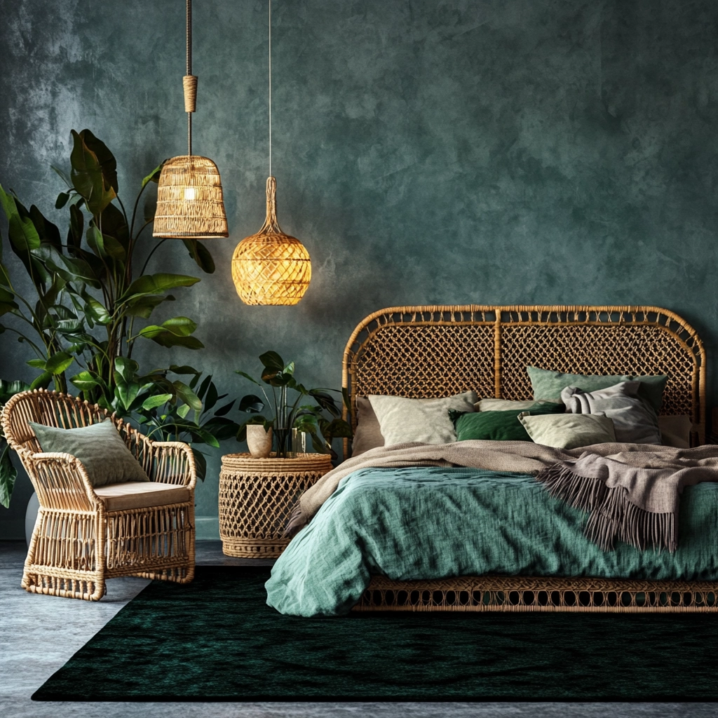 dark green rug bedroom 5