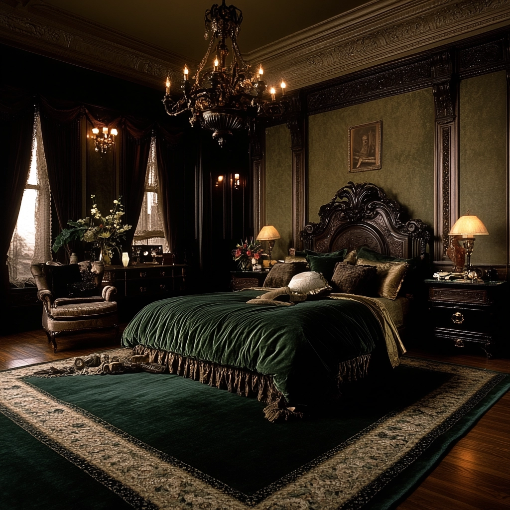 dark green rug bedroom 51