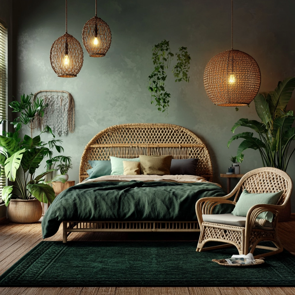 dark green rug bedroom 6