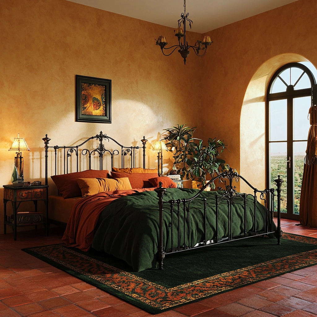 dark green rug bedroom 68