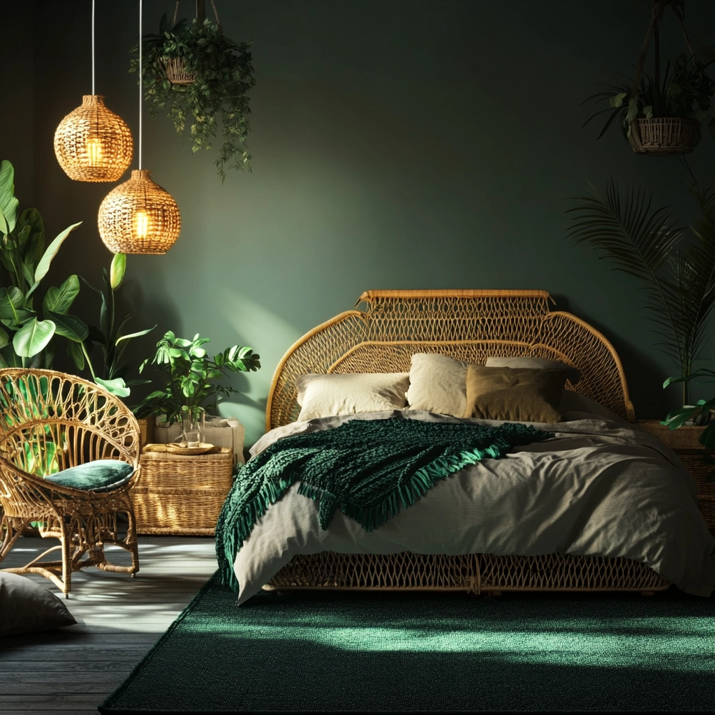 dark green rug bedroom 7