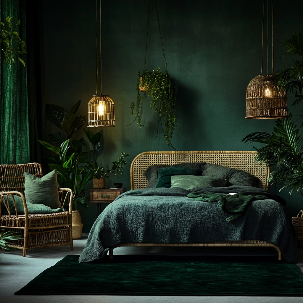 dark green rug bedroom 8