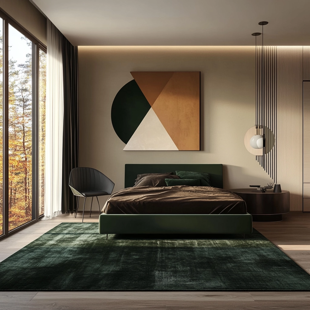 dark green rug bedroom 9