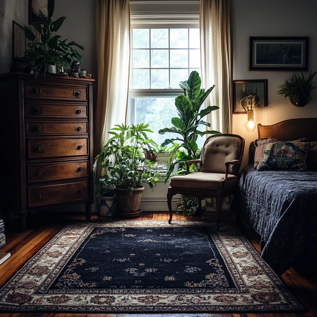 dark rug bedroom 12