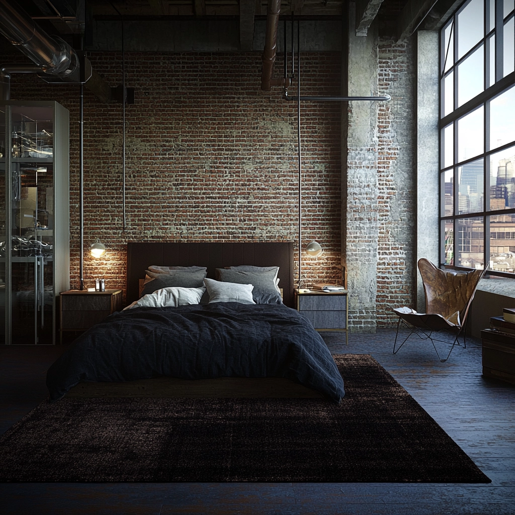 dark rug bedroom 14