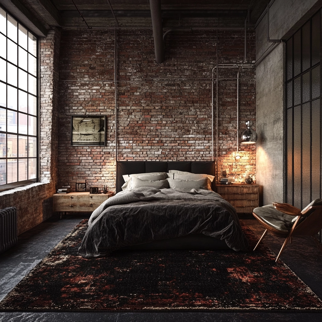 dark rug bedroom 15