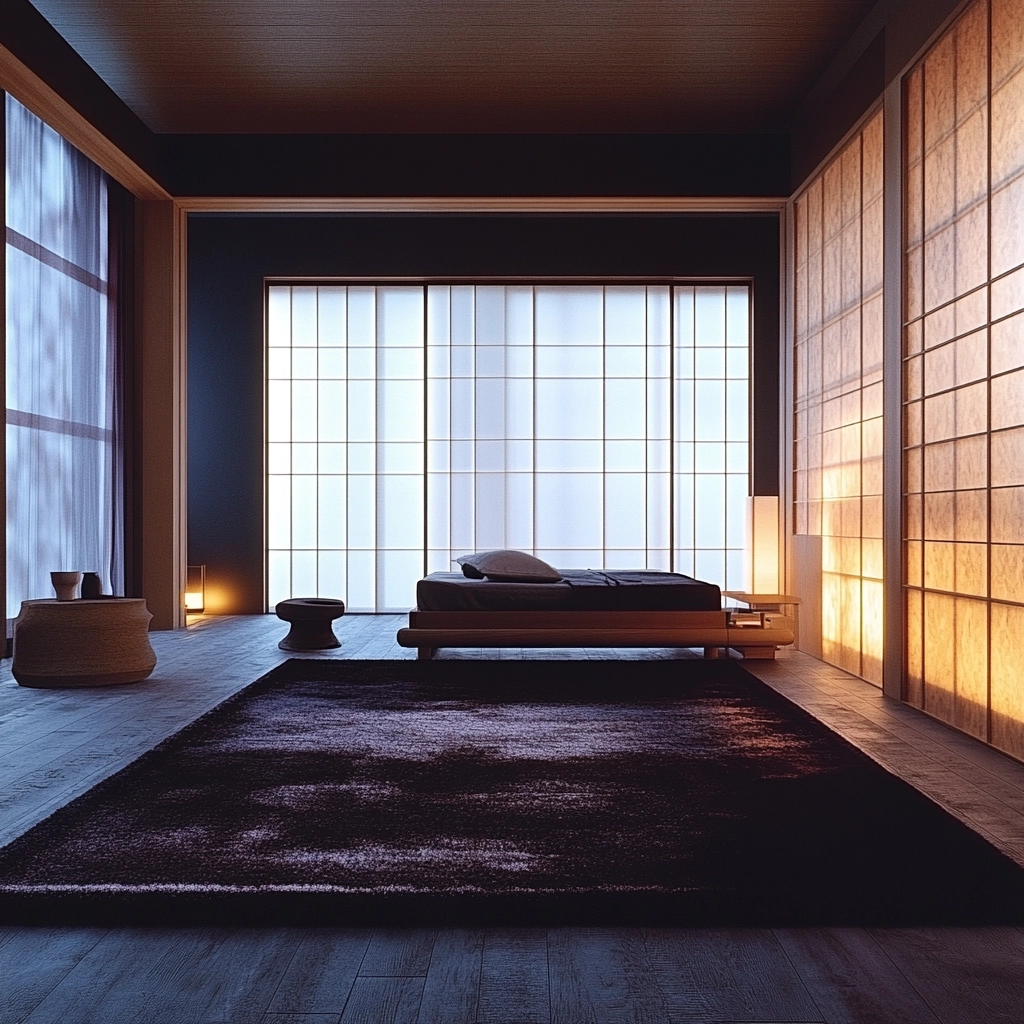 dark rug bedroom 64