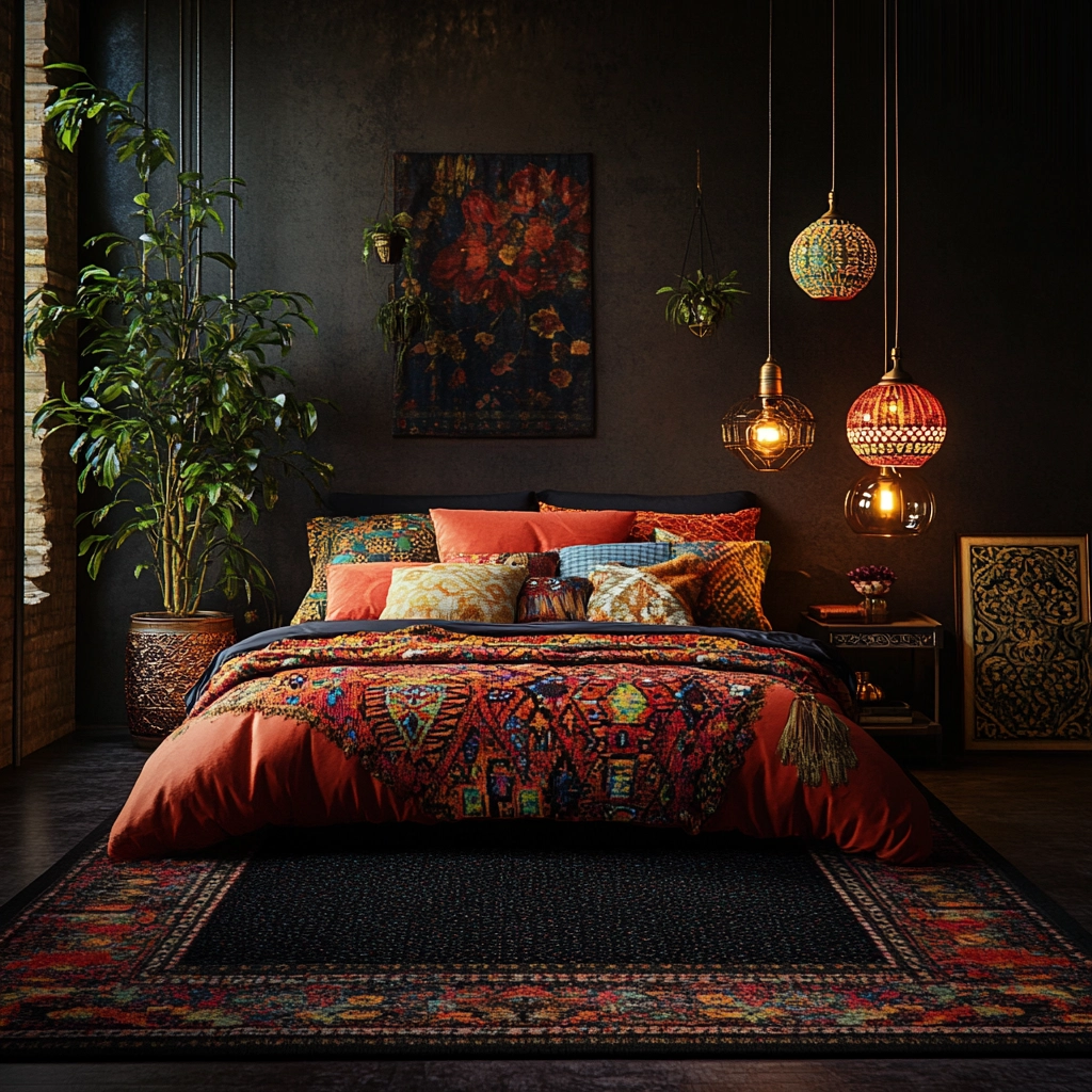 dark rug bedroom 70