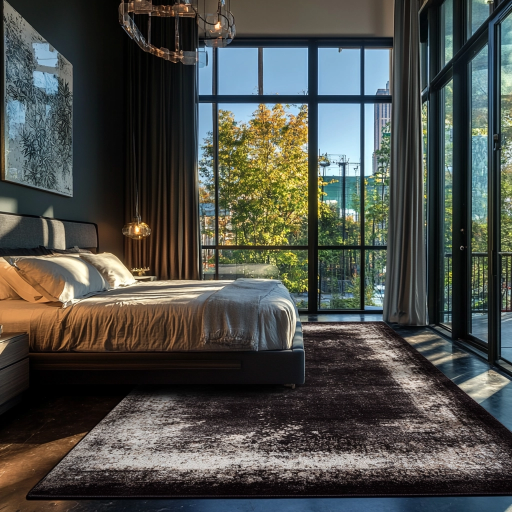 dark rug bedroom 75