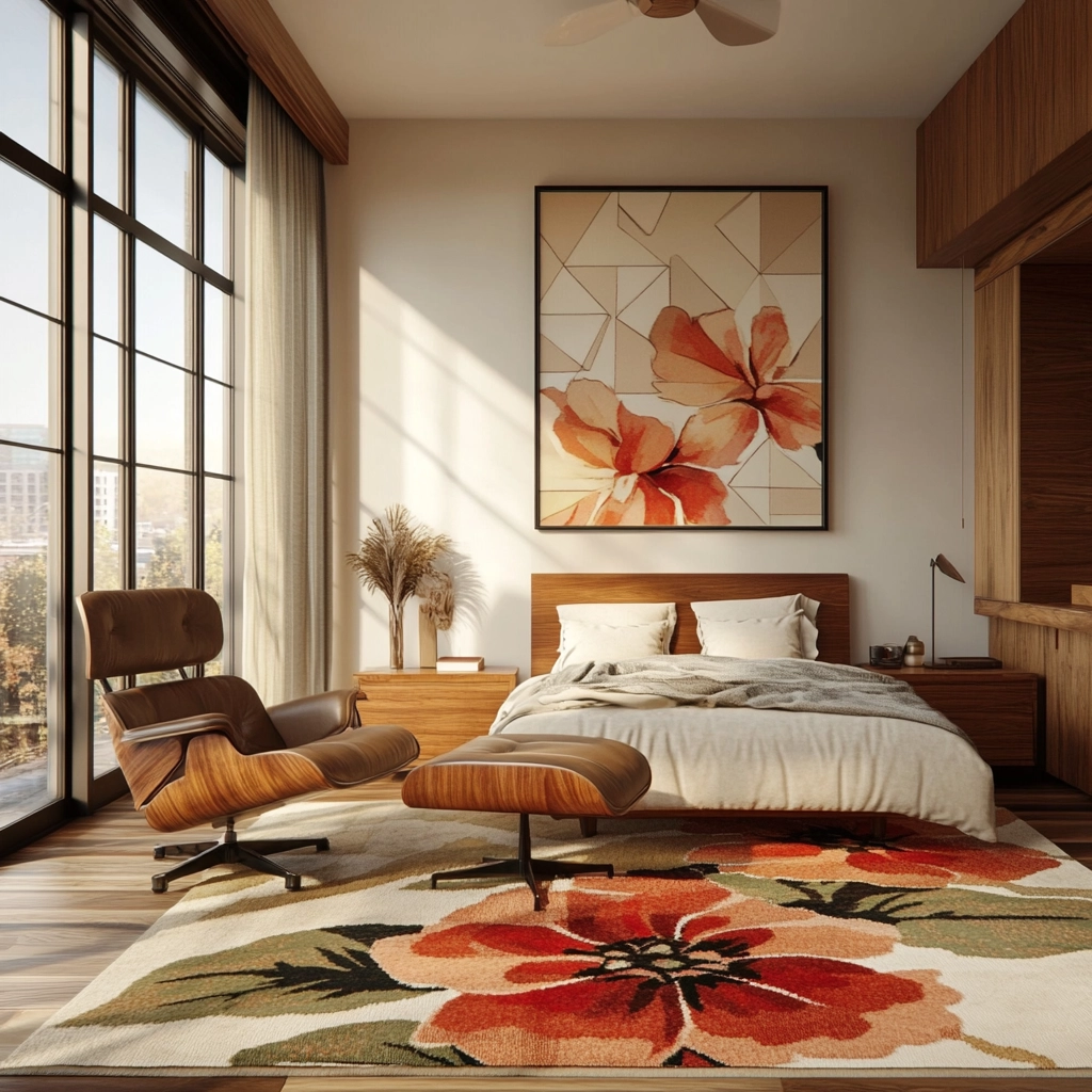 floral rug bedroom 12