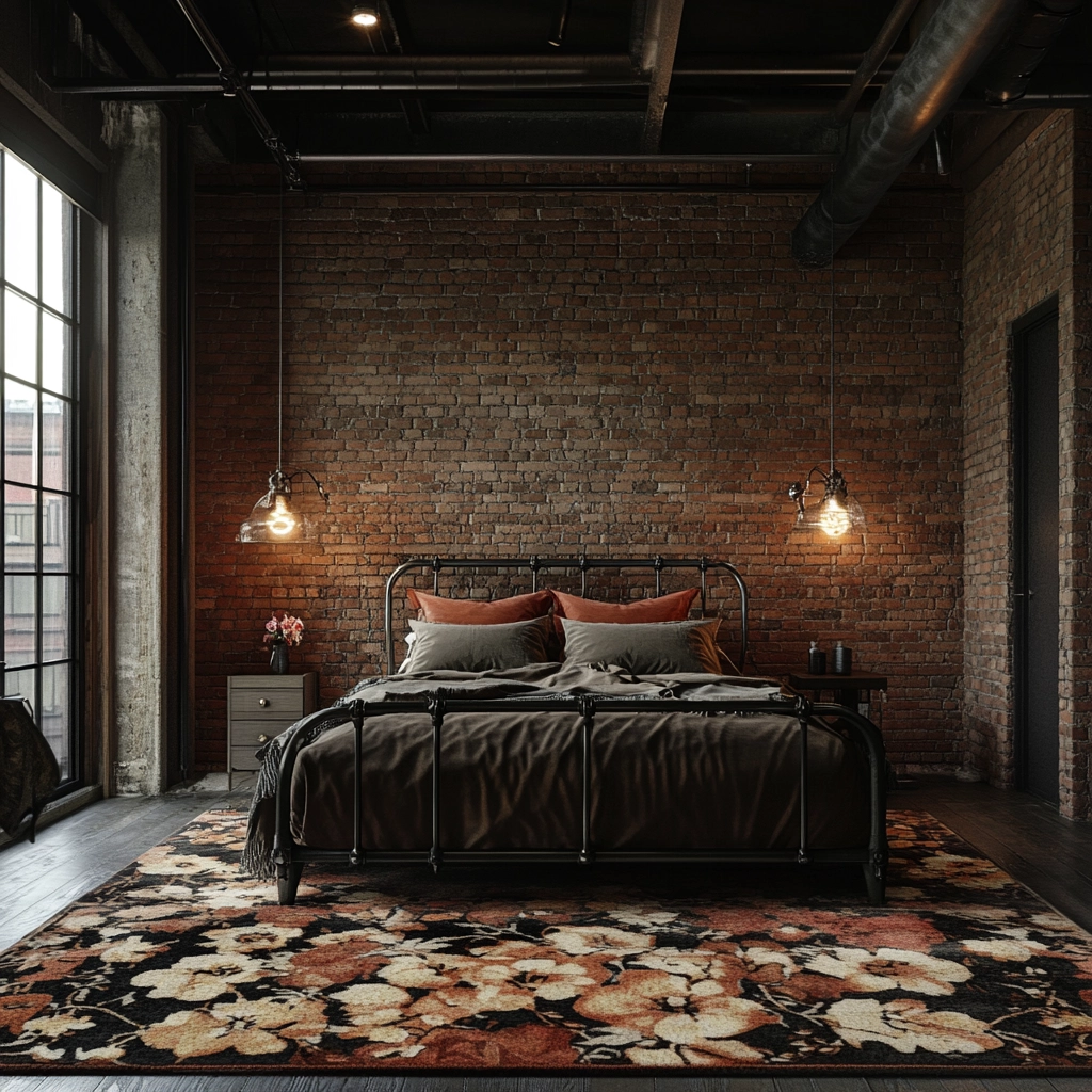 floral rug bedroom 15