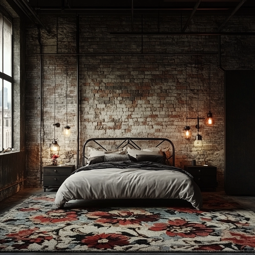 floral rug bedroom 16