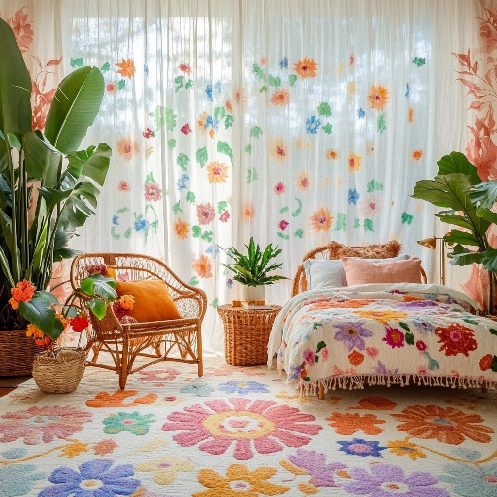 floral rug bedroom 2