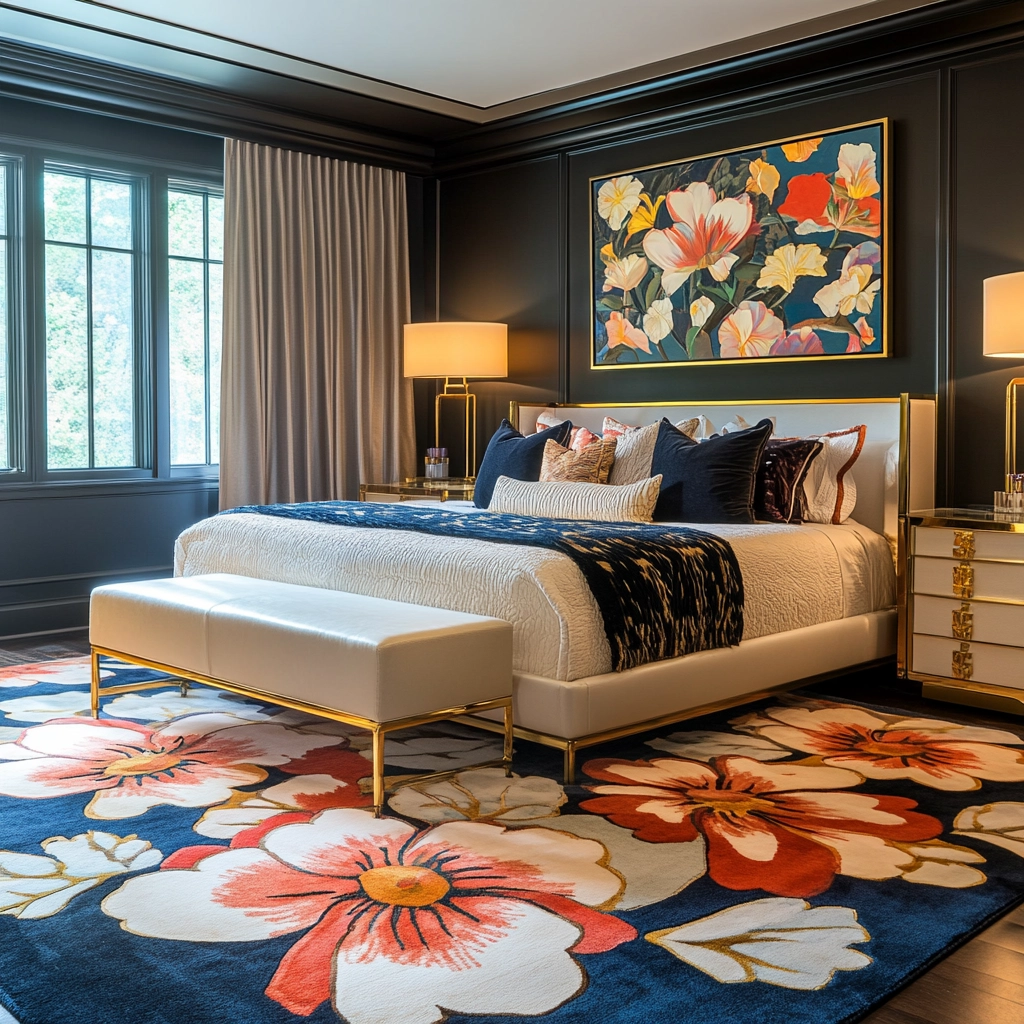 floral rug bedroom 21
