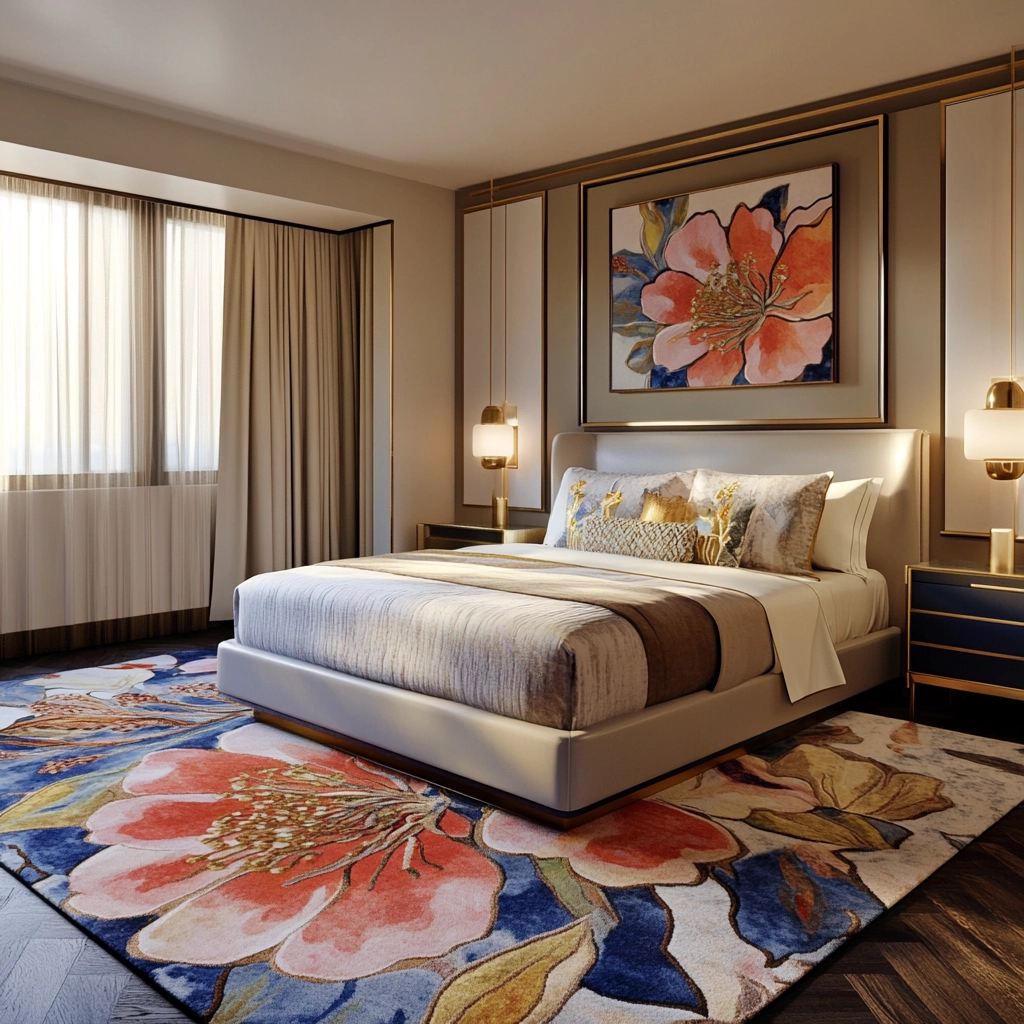 floral rug bedroom 23