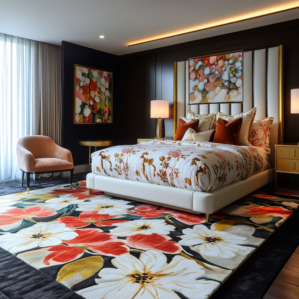 floral rug bedroom 24