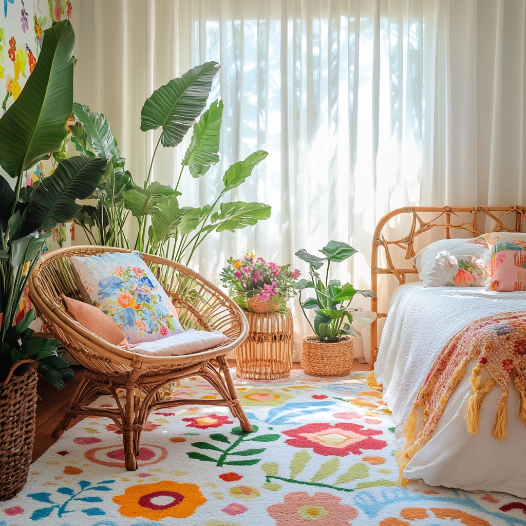 floral rug bedroom 3