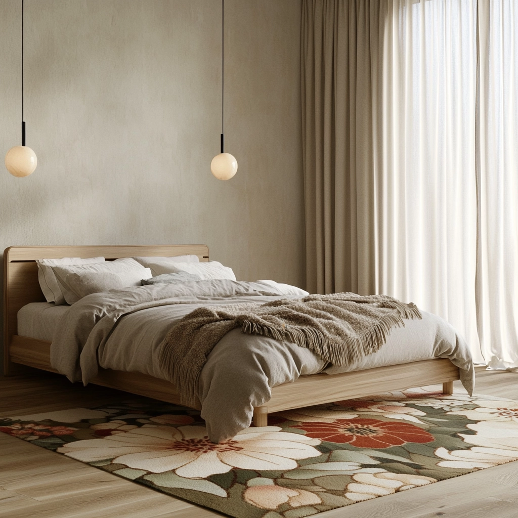 floral rug bedroom 5