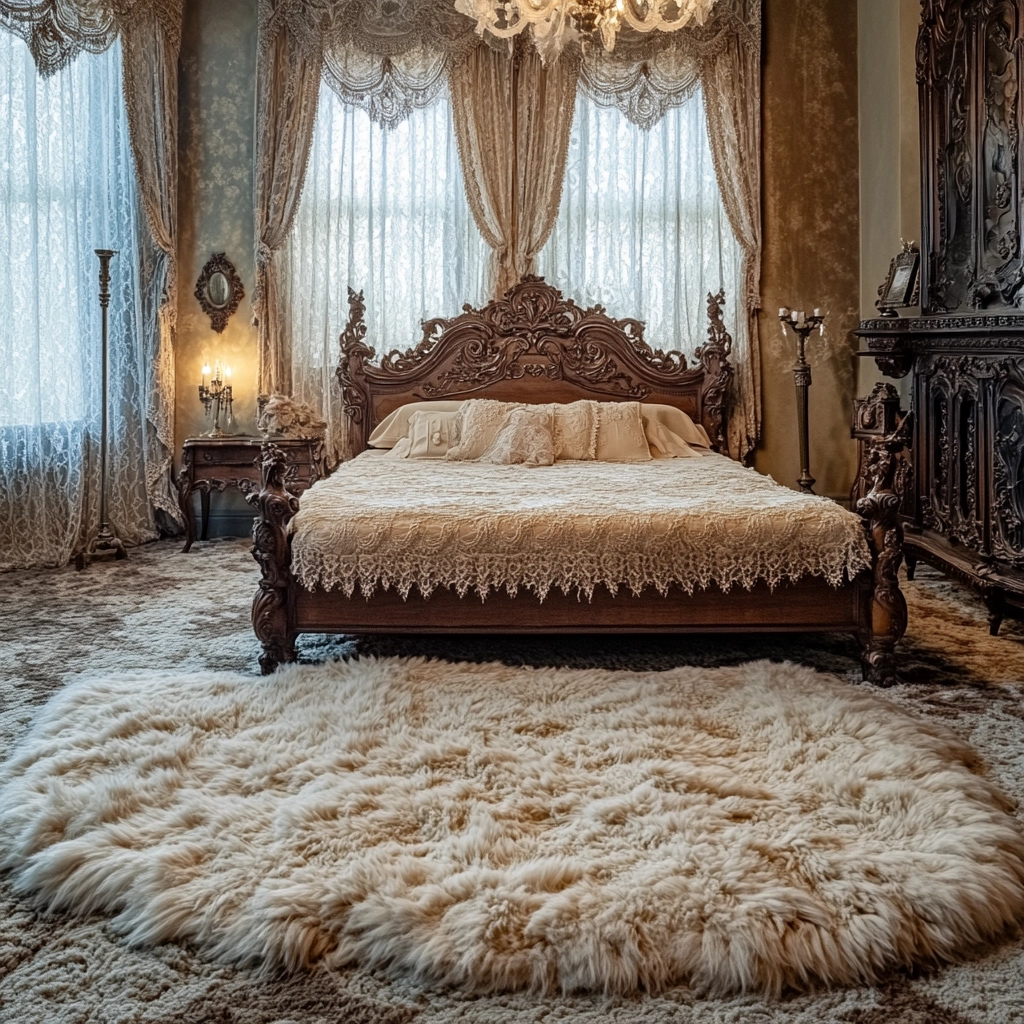 fluffy rug bedroom 17