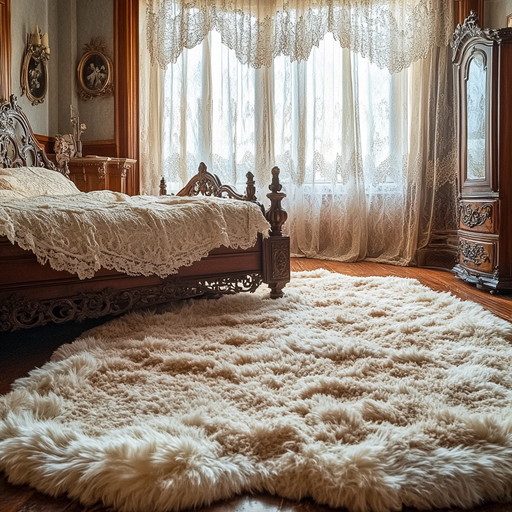 fluffy rug bedroom 19