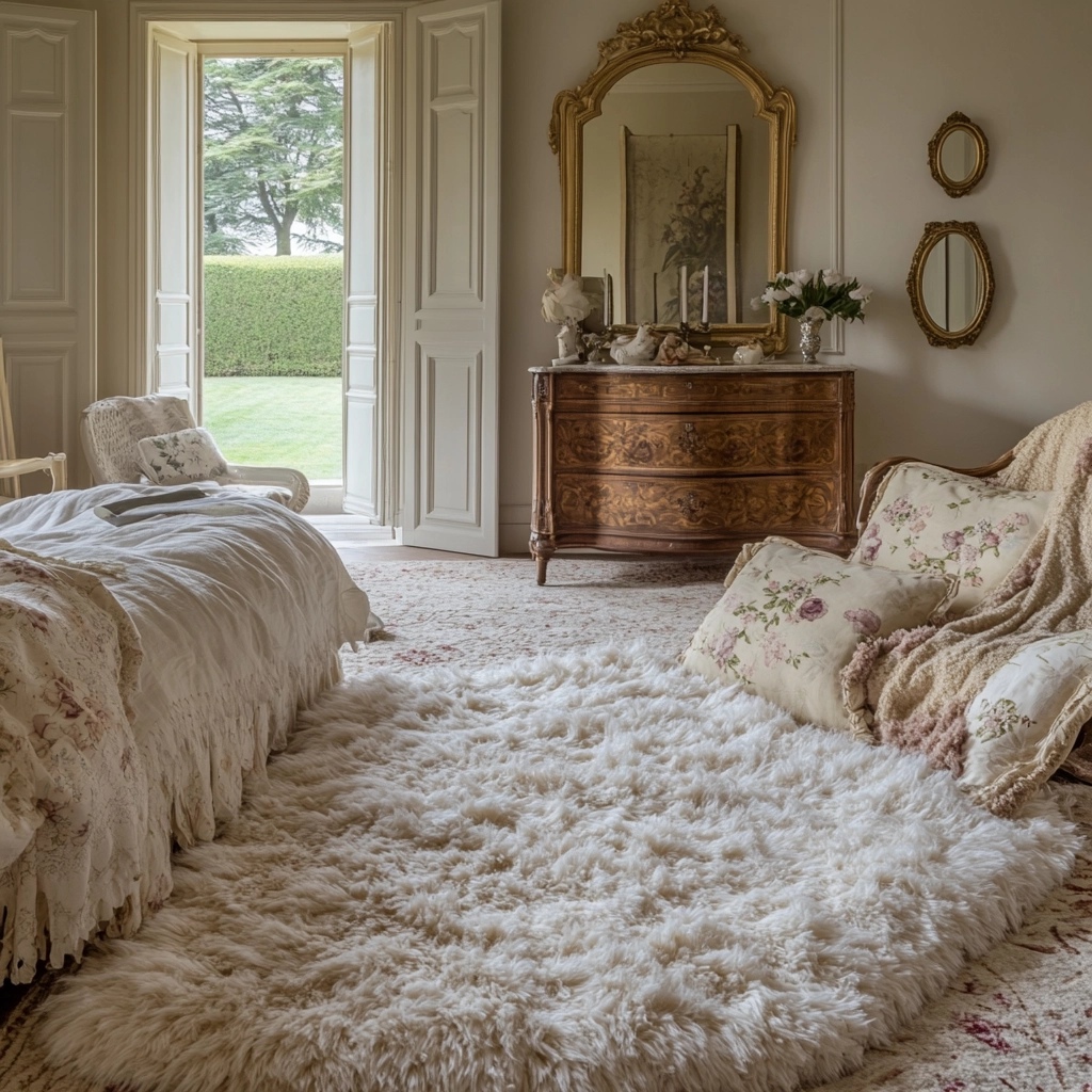 fluffy rug bedroom 34